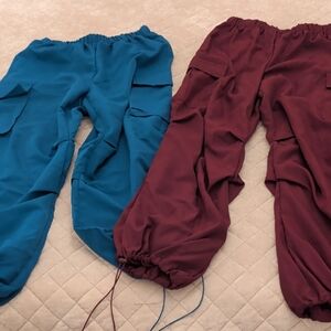 SHEIN Teal and Maroon Jogger Pants